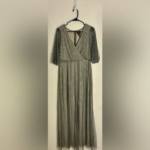 Gala Dress. Gray with sparkly details. Size 10 US